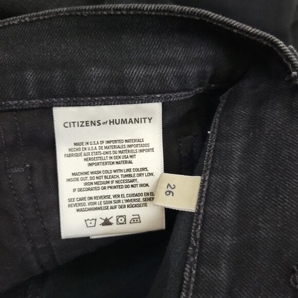 COH Olivia High Rise Exposed Button Slim Ankle Jean in Licorice Black - Picture 12 of 13